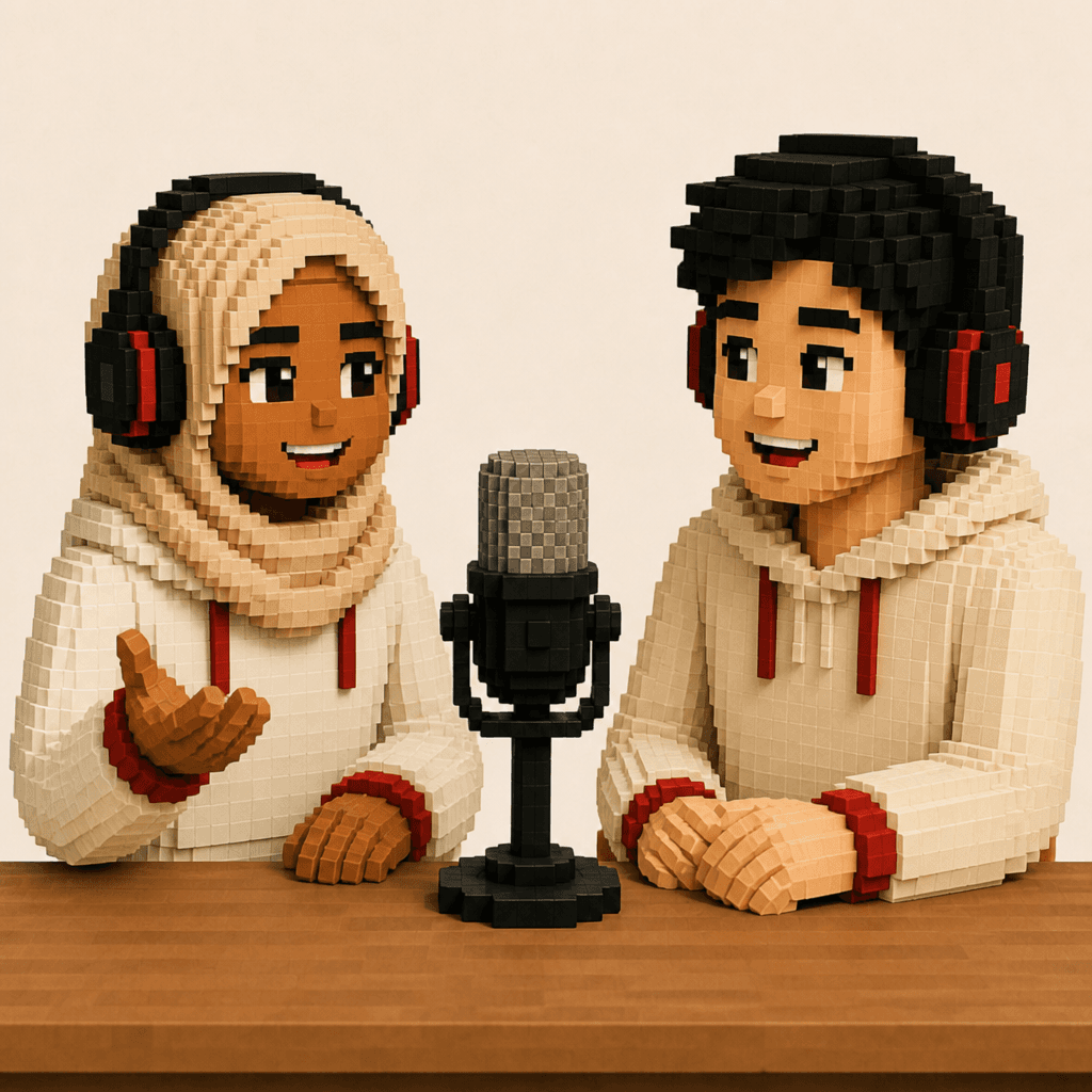 Students recording a StudTalk podcast